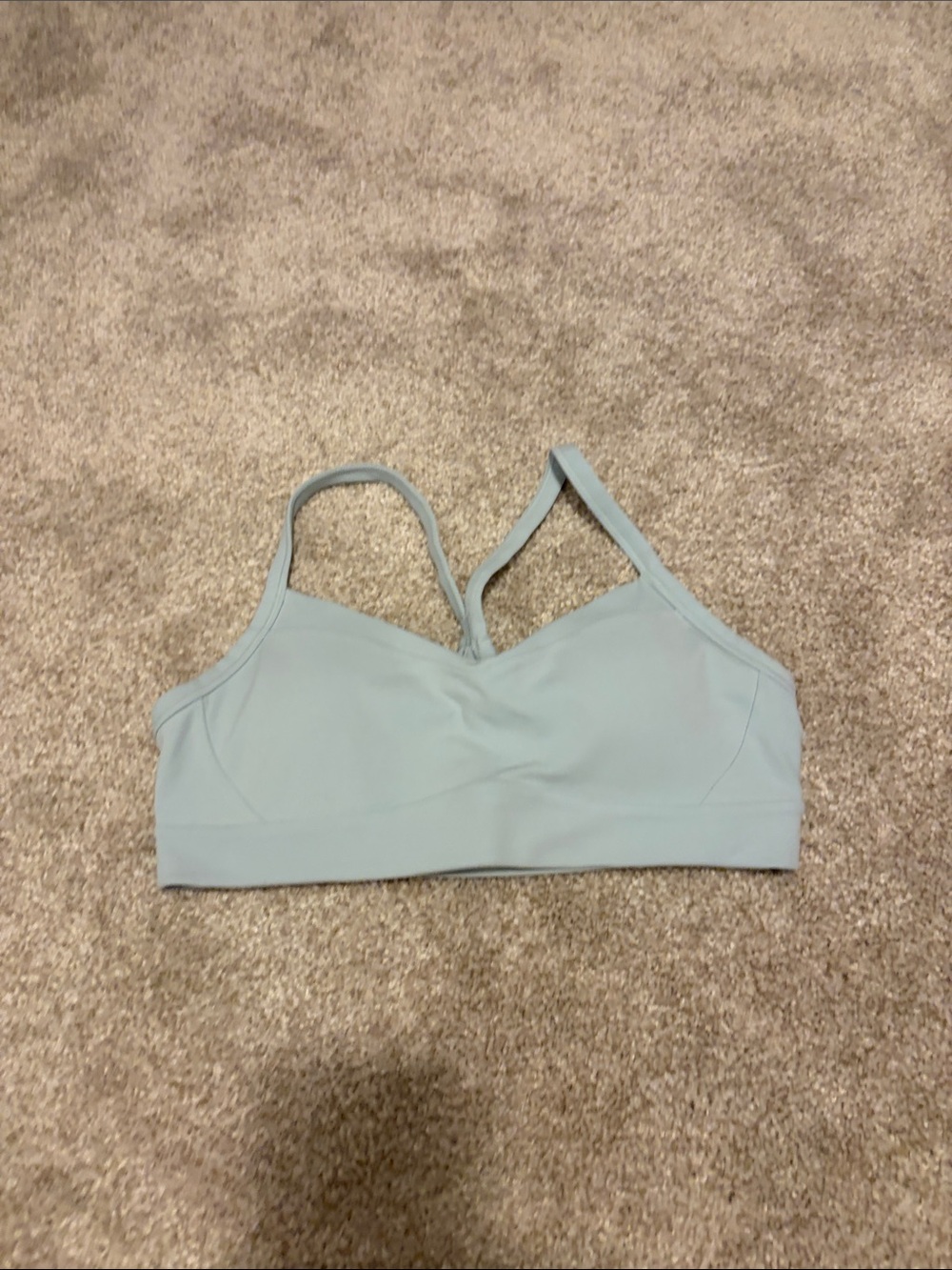 Athleta Light Blue Strappy Low-Impact Sports Bra